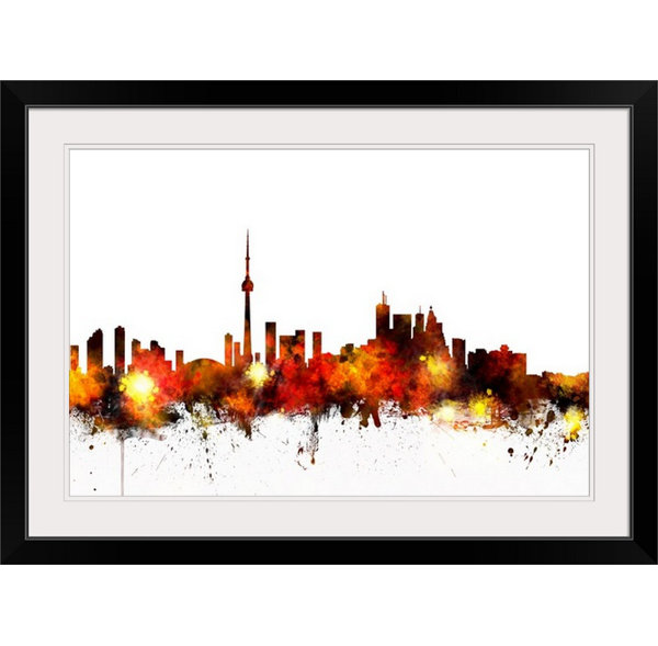 Ebern Designs 'Toronto Canada Skyline' by Francy Graphic Art Print